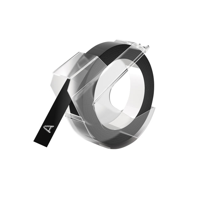 Dymo - Relief embossing plastic 9mm white on black