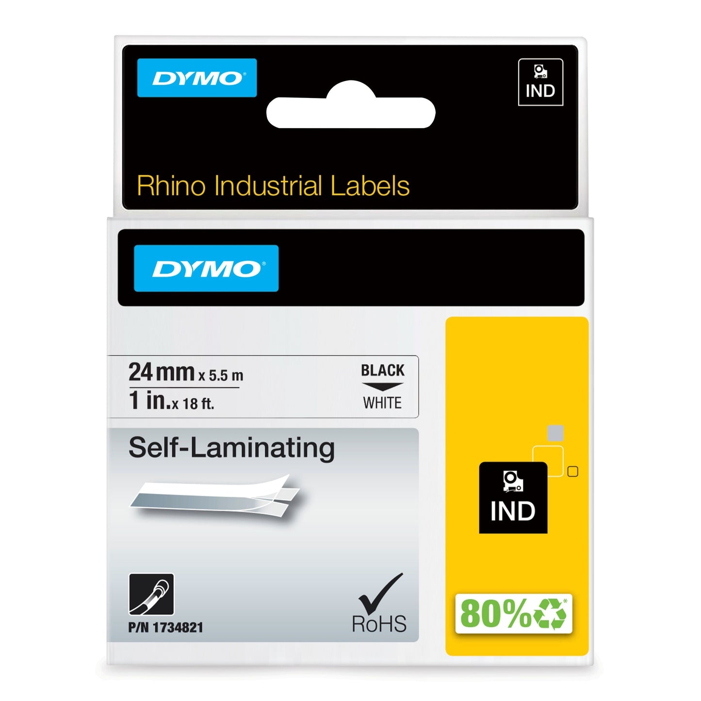 Dymo - Labele rhino industrieel 24mm wit