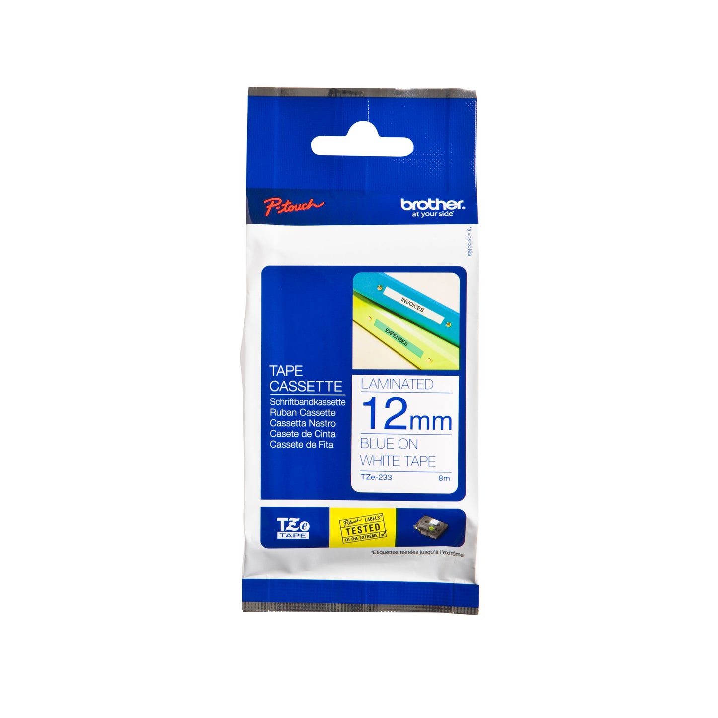 Brother - Labele ptouch tze233 12mm wit | 25 stuks