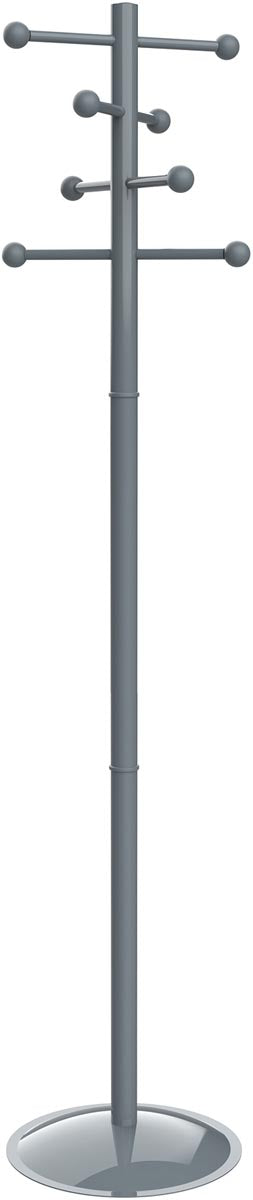 Maul - kapstok Saphir Lite, uit metaal, hoogte 171 cm, 8 ophanghaken, grijs RAL7001