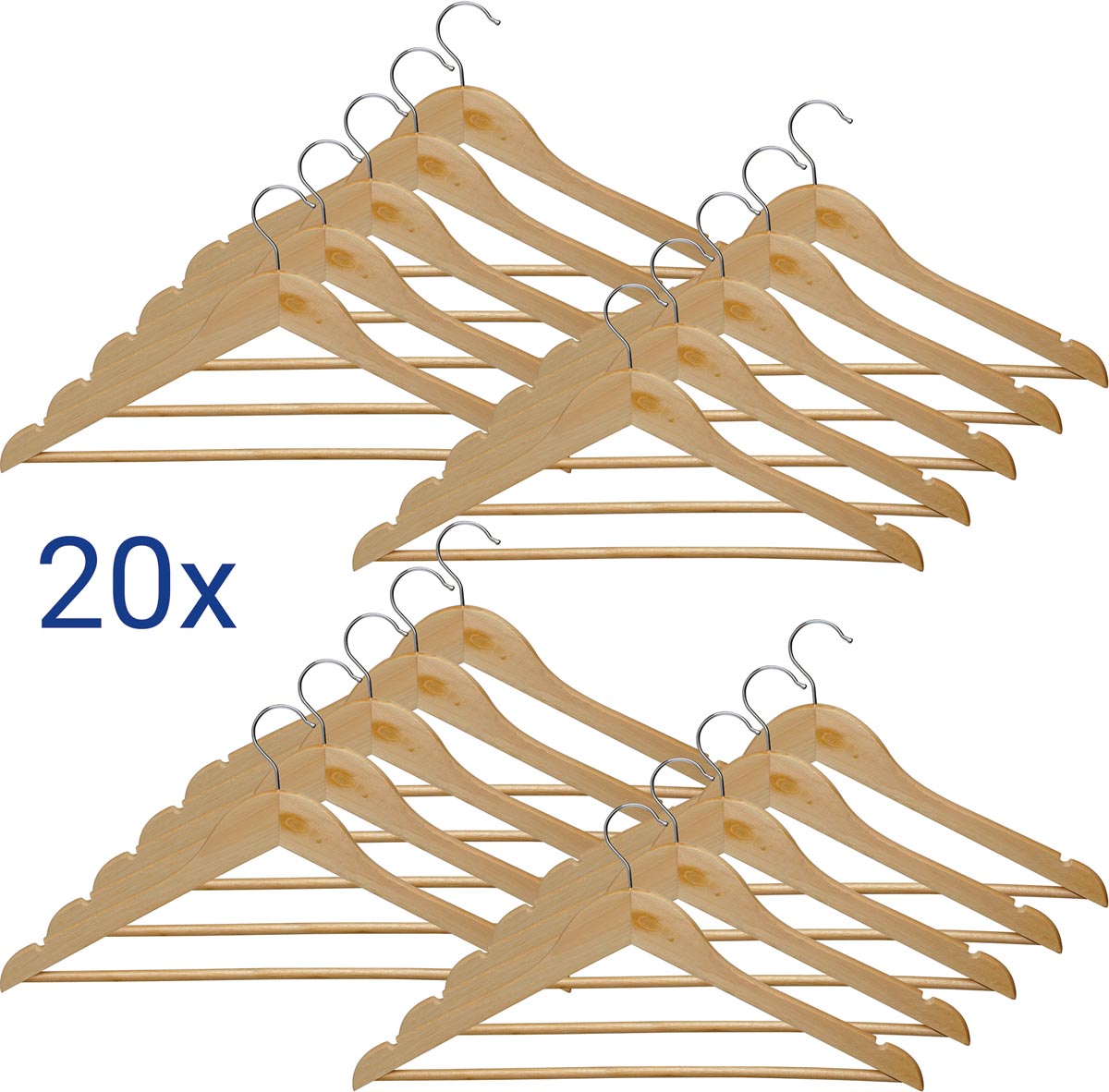 Maul - kleerhanger Mira, uit hout, pak van 20 stuks