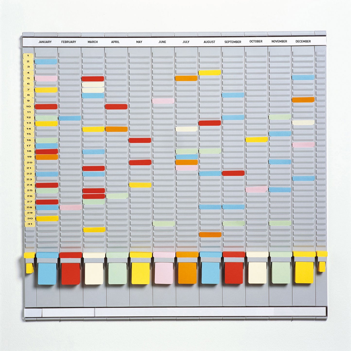 Djois - Jahresplanungstafel 35 Plätze grau