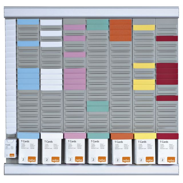 Nobo - Tableau d'aménagement de bureau T-card n°2 avec 24 emplacements