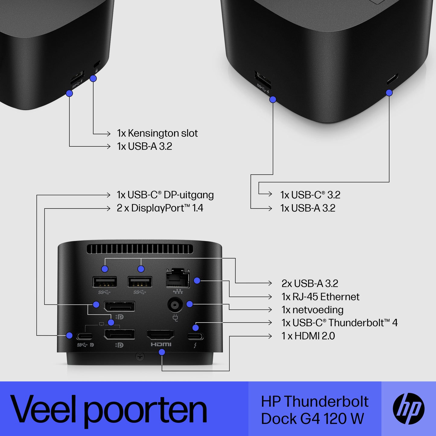 HP INC. - Thunderbolt Dock 120 watt G4