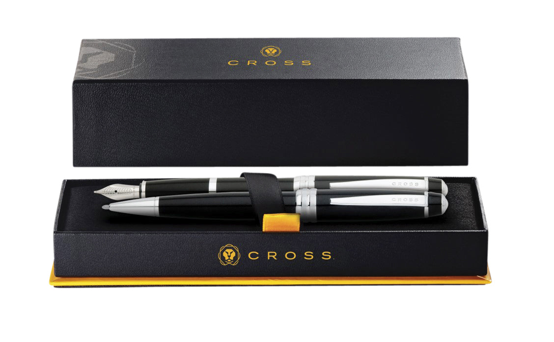 Set d'écriture stylo bille et stylo plume Cross Bailey M noir