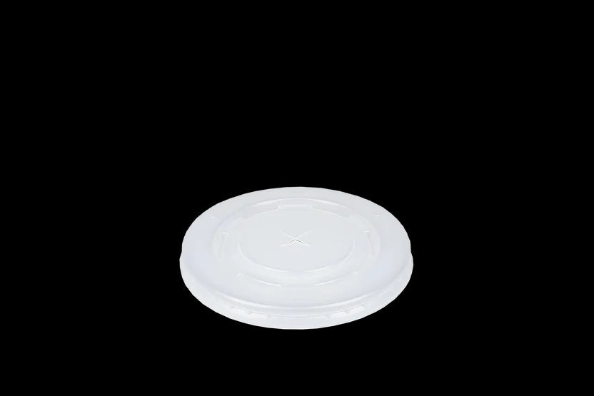 Tapa PS Vaso para batidos plano con cruz Ø90mm 50 piezas