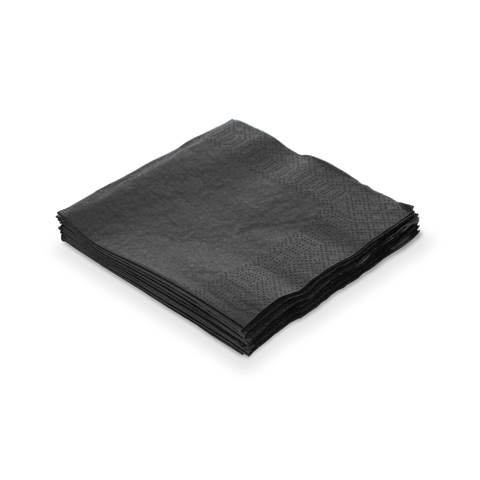 Klika - Serviette 2 Lagen 1/4 Falz 40x40cm Papier schwarz BIO