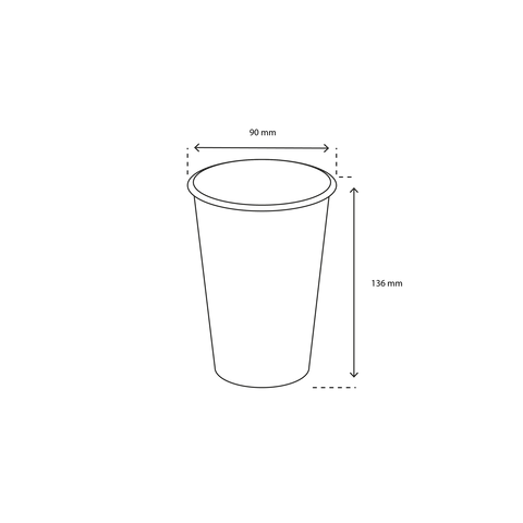 Klika - Tazza da caffè in cartone 450cc 16oz Kraft