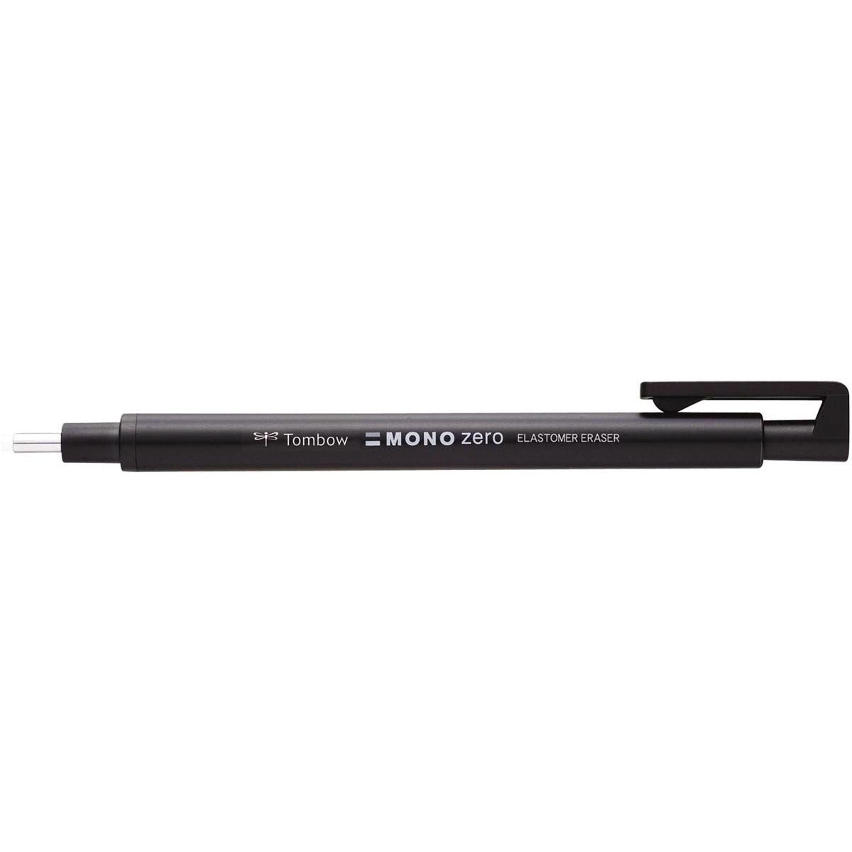 Tombow - Bolígrafo borrador cero MONO con punta redonda, recargable, negro