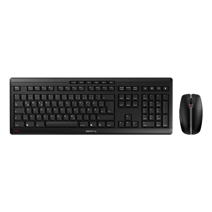 CHERRY - Stream Desktop toetsenbord Inclusief muis Kantoor RF Draadloos QWERTZ Duits Zwart