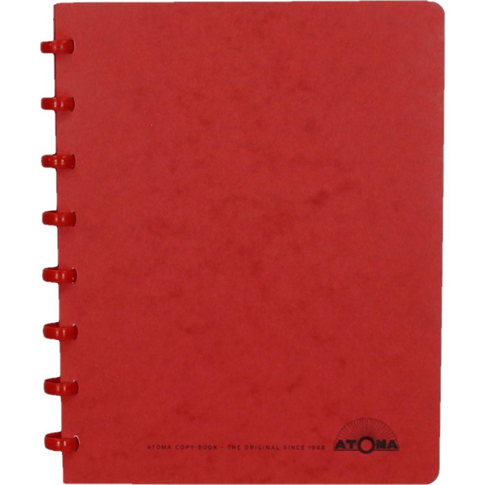 Atoma - cuaderno, ft A5, 144 páginas, cuadros comerciales, rojo