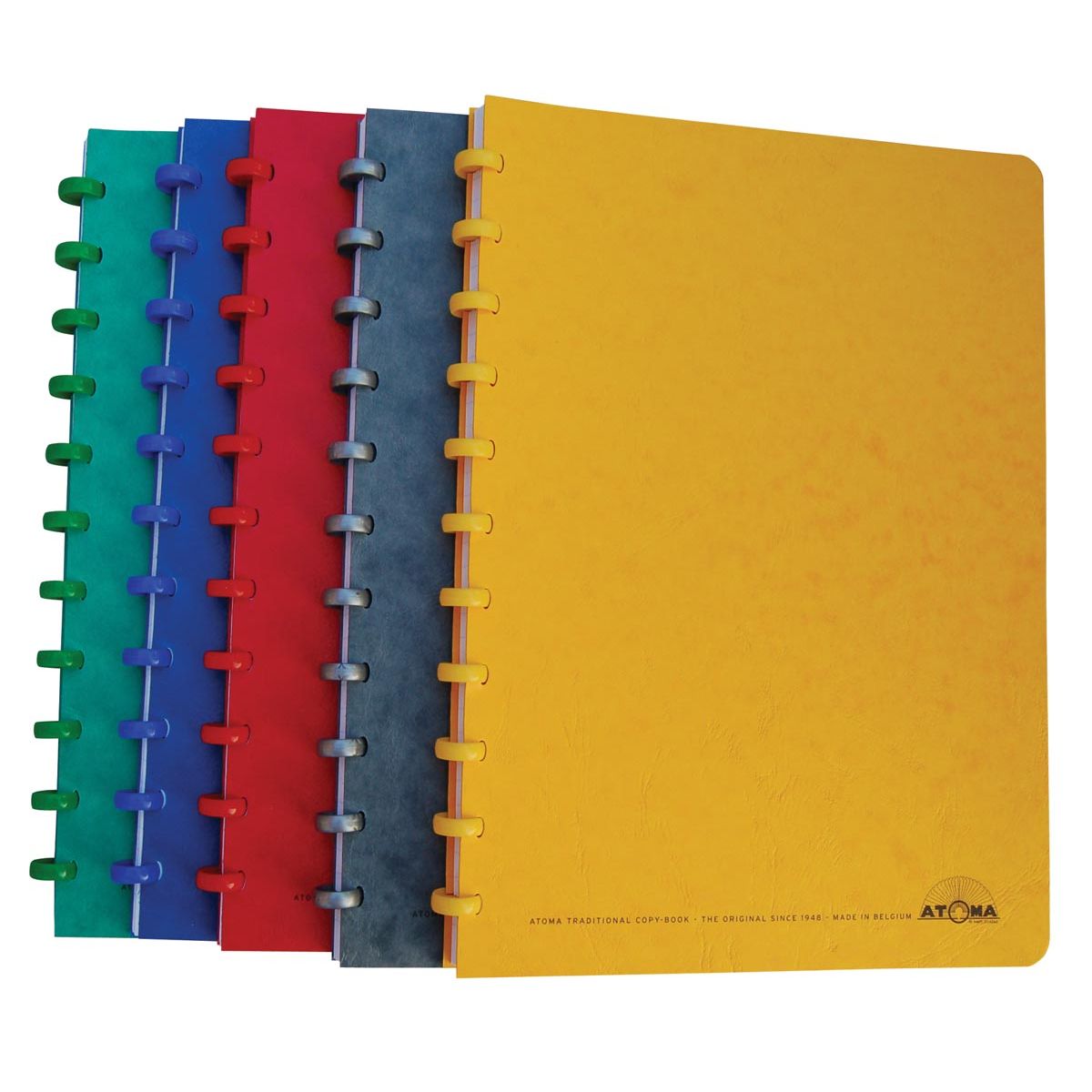 Atoma - Cuaderno clásico, ft A4, 100 páginas, cuadriculado 5 mm, colores surtidos