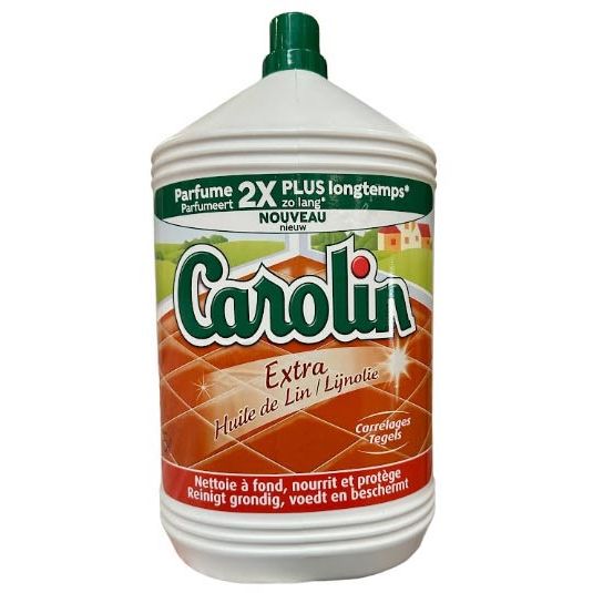 Carolin - limpiador de suelos con aceite de linaza extra, botella de 5 l
