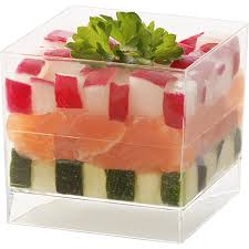 Depa - Contenedor Amuse PS cuadrado 42x42mm transparente 50 piezas