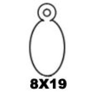 Apli - Hangetiket + koord 8x19mm 1000 stuks ovaal