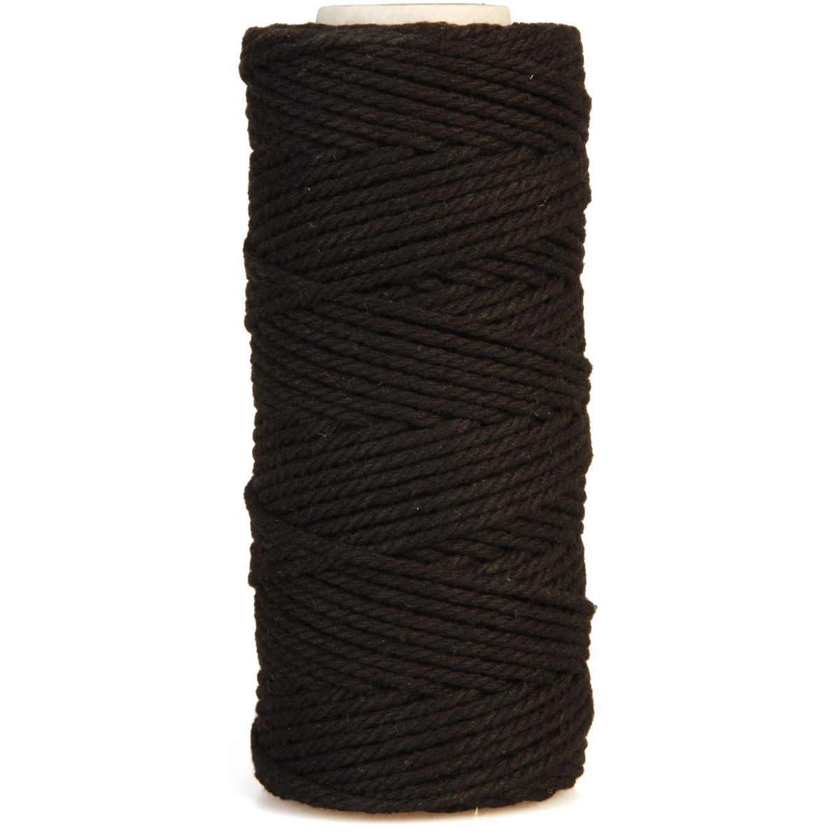Bouhon - macramétouw 200 g , ca.130 m, dikte: 2 mm, zwart