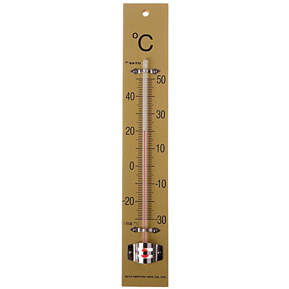 Bouhon - Thermometer 25 x 4 cm, Holz