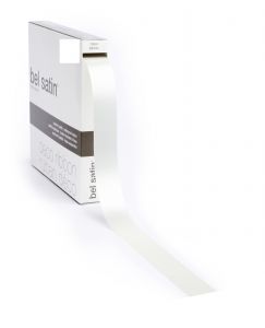 Satijnlint Bel Satin 25mm x 100 meter creme