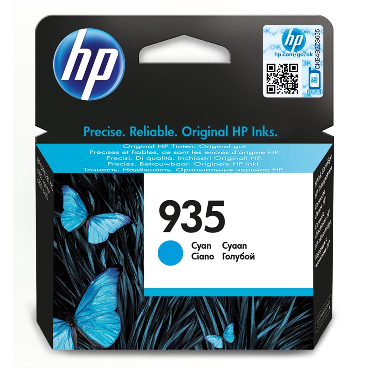 HP - cartucho de tinta 935, 400 páginas, OEM C2P20AE, cian
