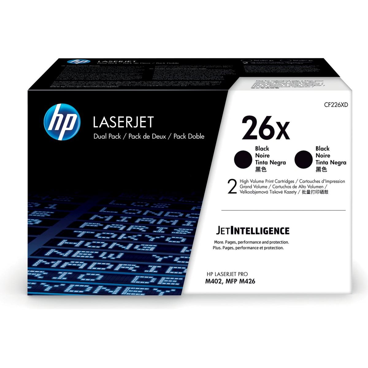 HP - Cartucho de tóner CF226XD 26X negro 2x