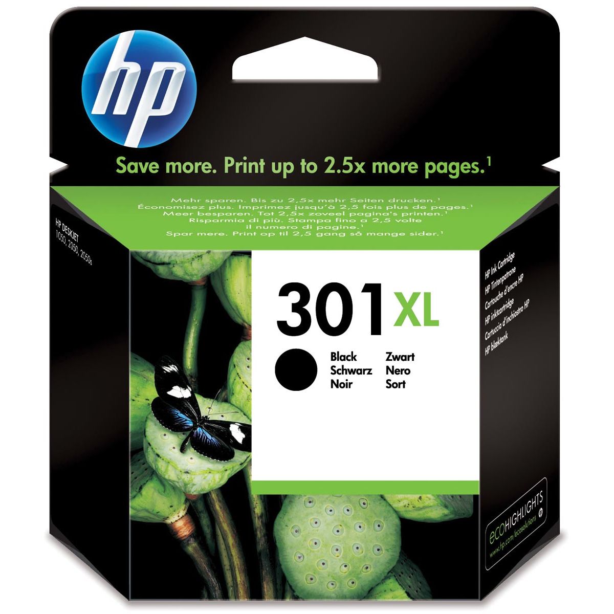 HP - inktcartridge 301XL, 480 pagina's, OEM CH563EE, zwart