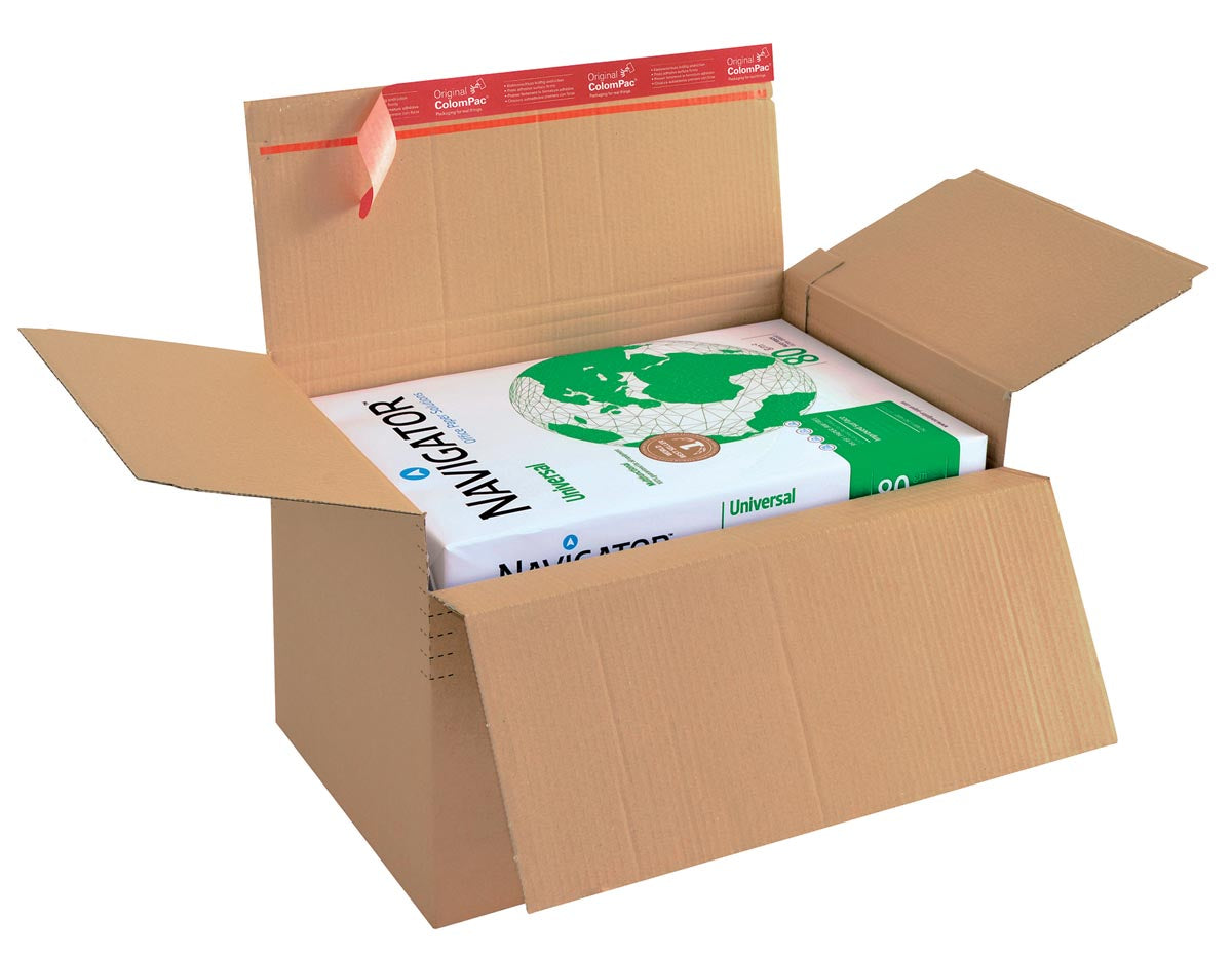 Colompac - caja de envío CP141, pies 30,5 x 22,8 x 7 -16 cm, marrón