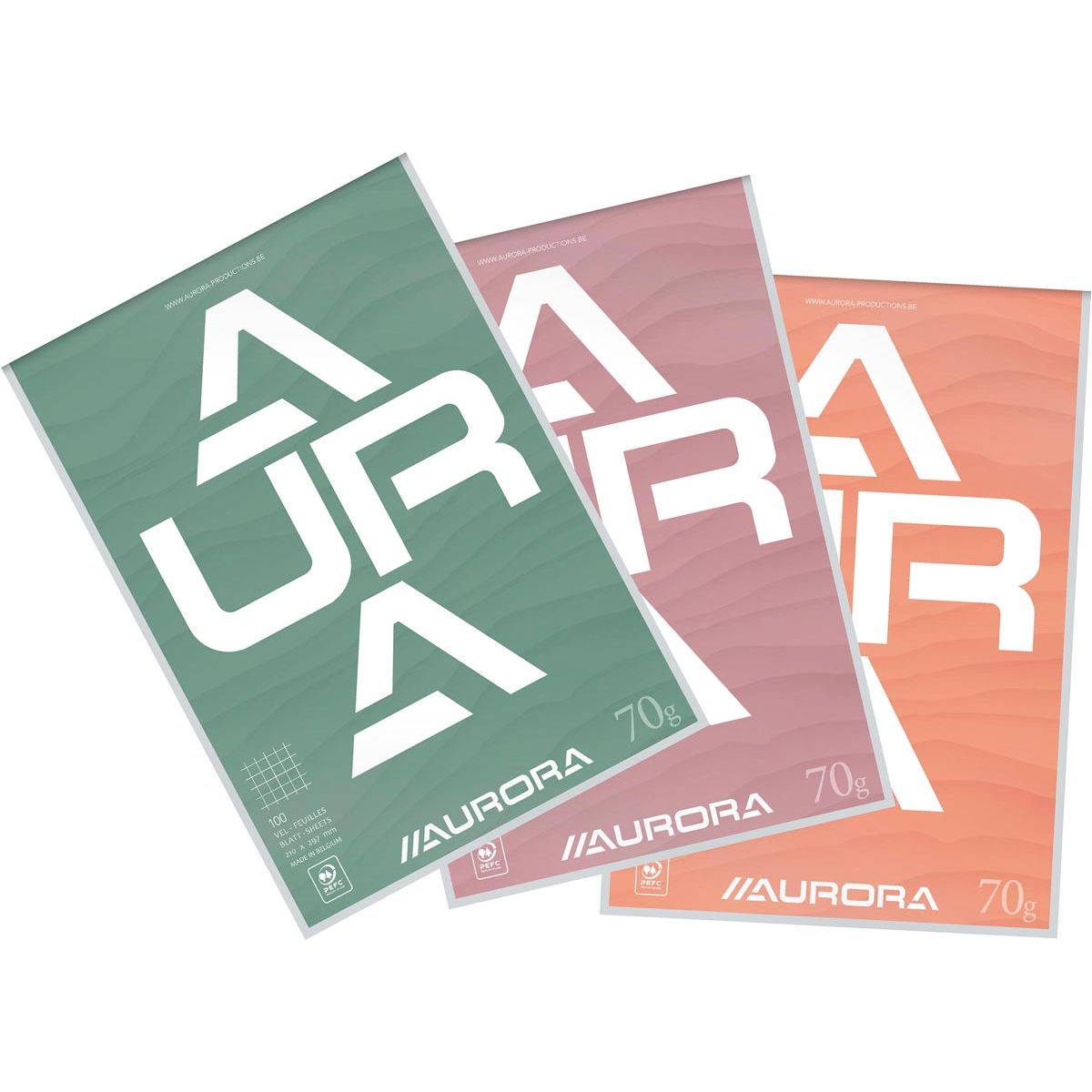 Aurora - writing pad A4 70 g checked 5x5, 100 sheets