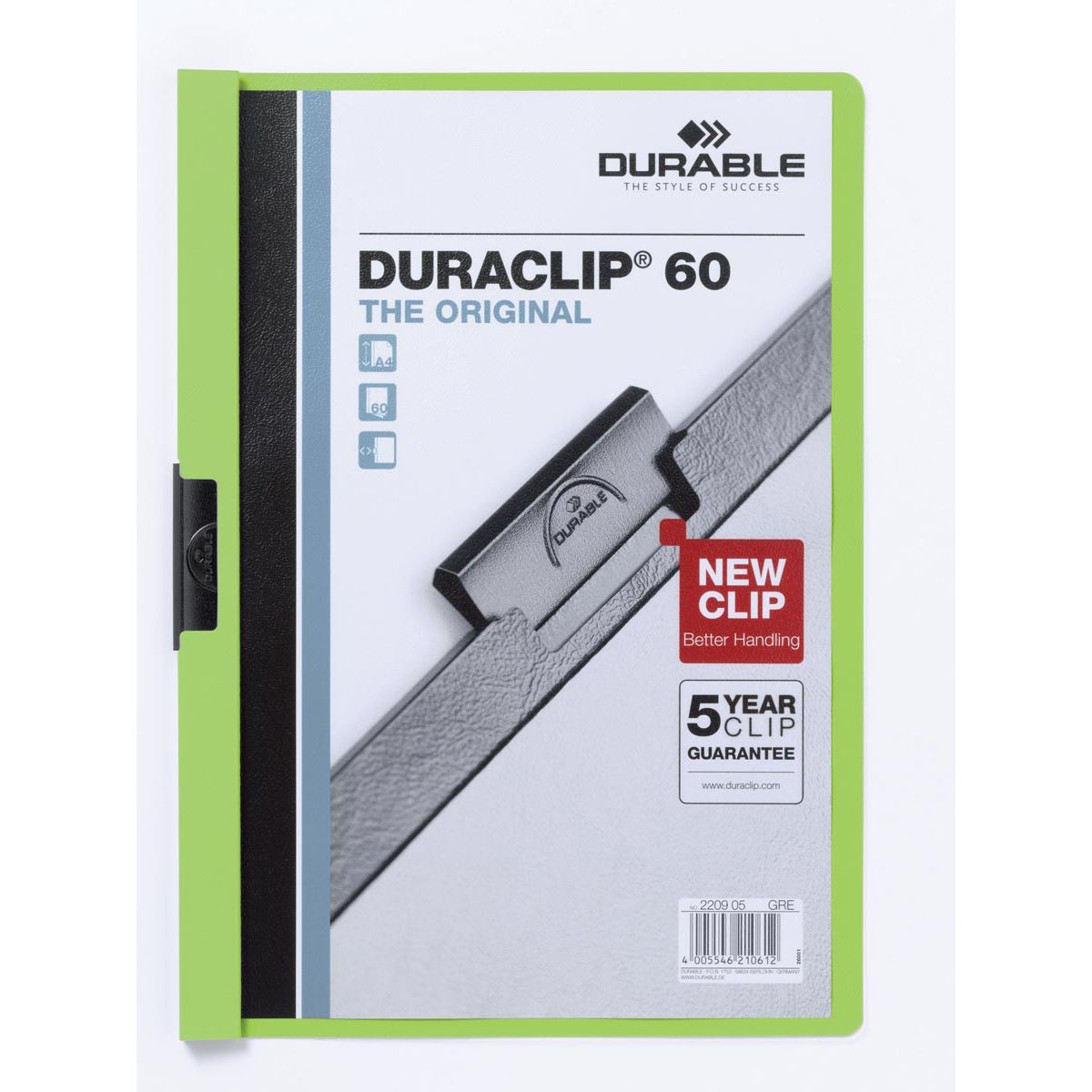 Durable - Carpeta con clip Duraclip Original 60 verde