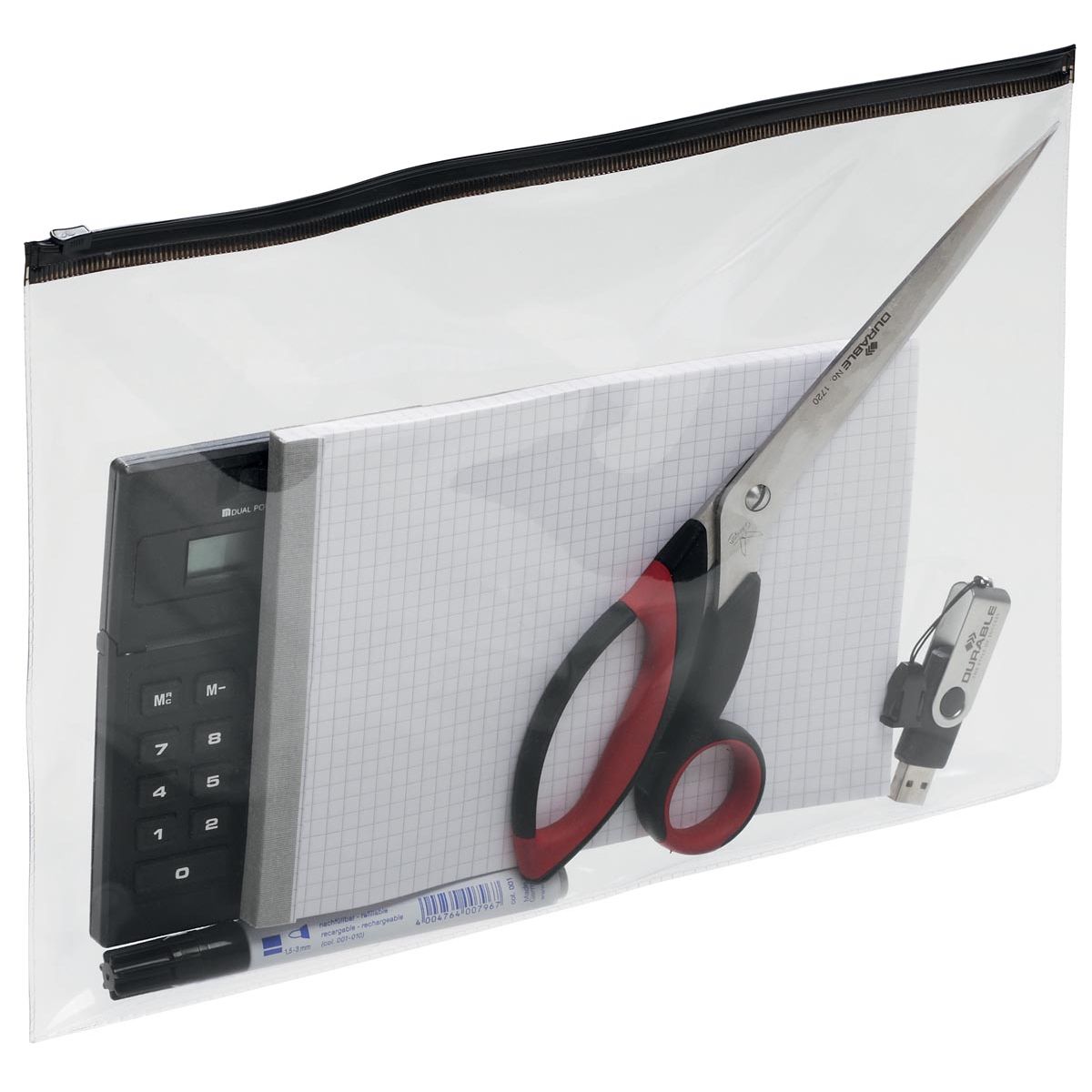 Durable - Chemise à documents Zip bag pour ft A4, pack de 5