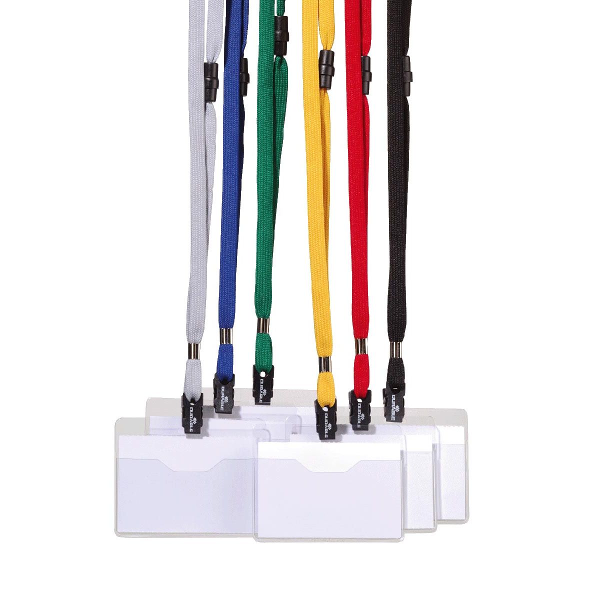 Durable - badge met textielband donkerblauw, 10 stuks