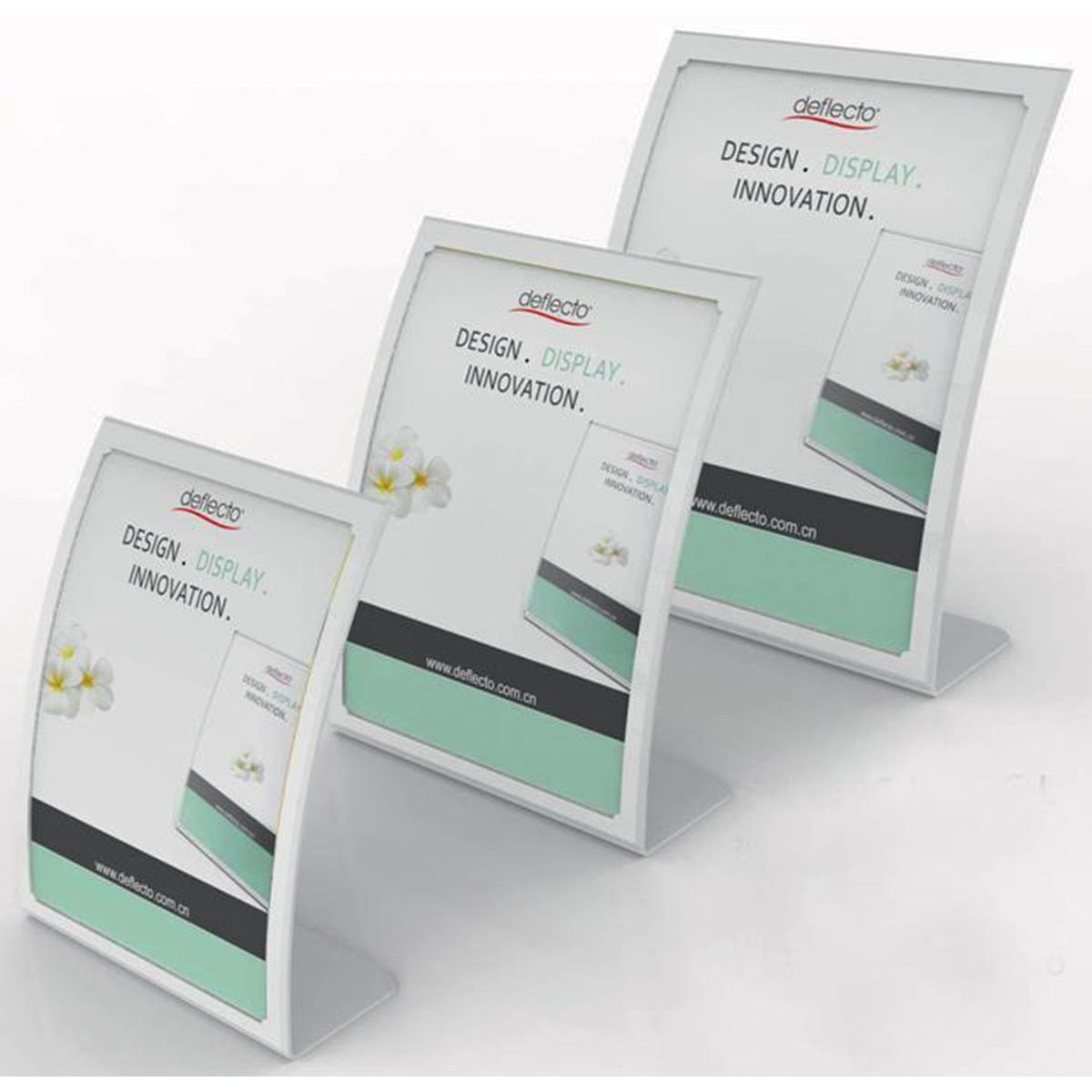 Deflecto - curved brochure holder ft A6