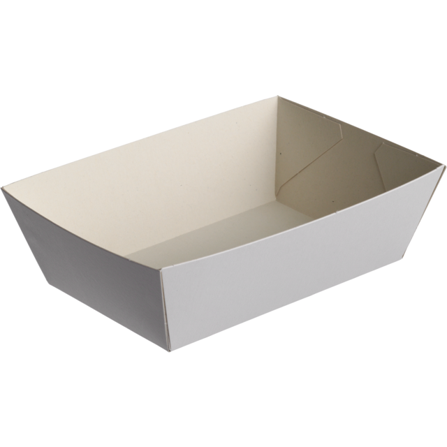 Klika - Bak | Karton + kleicoating | KA9 | snackbak | 11x7x4cm | wit | 2000 stuks
