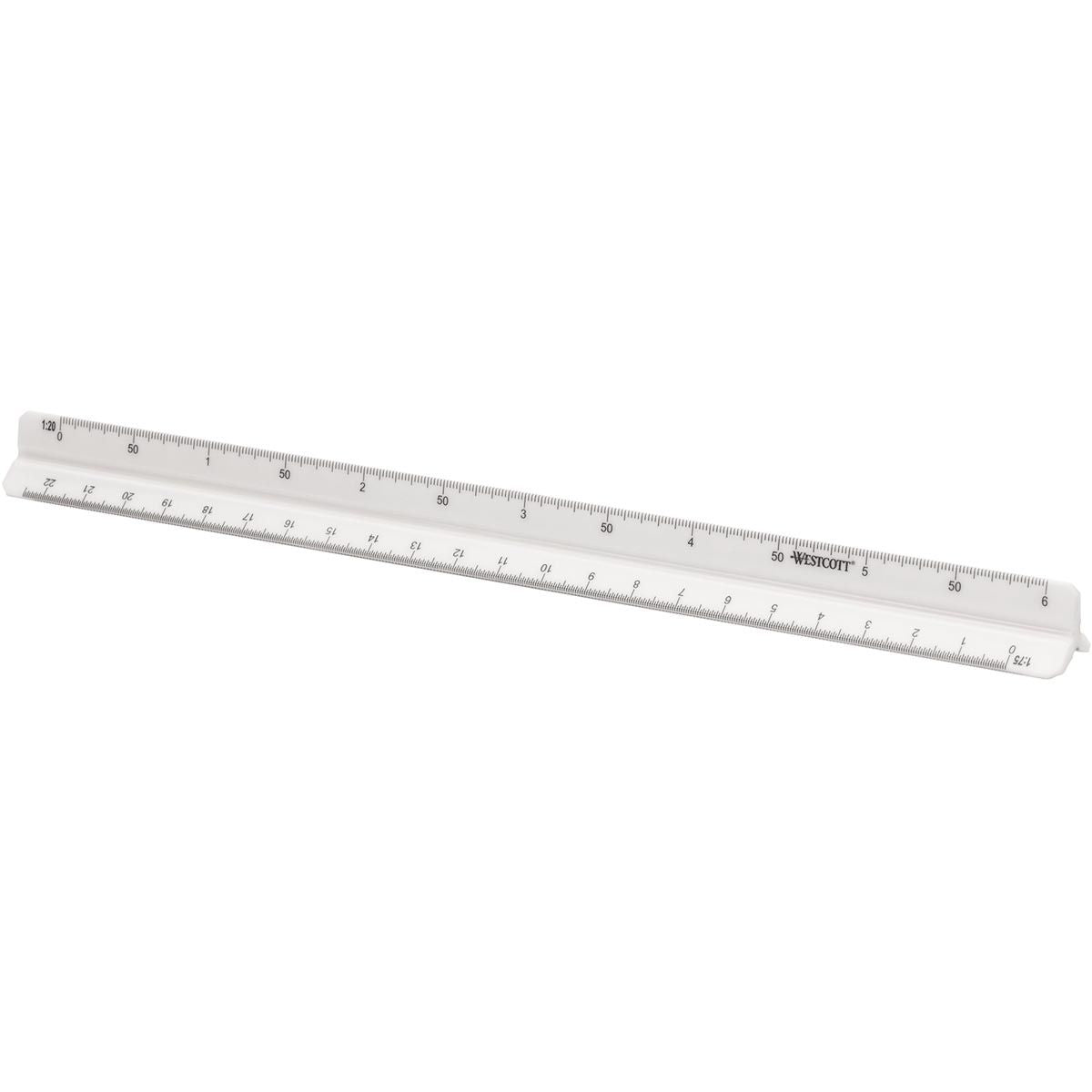 Westcott - schaallat, 30 cm, 1:20; 1:25; 1:50; 1:75; 1:100 en 1:125