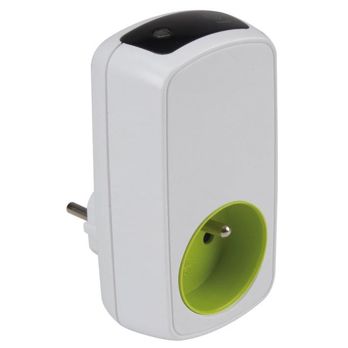 Perel - socket with timer, white, for Belgium