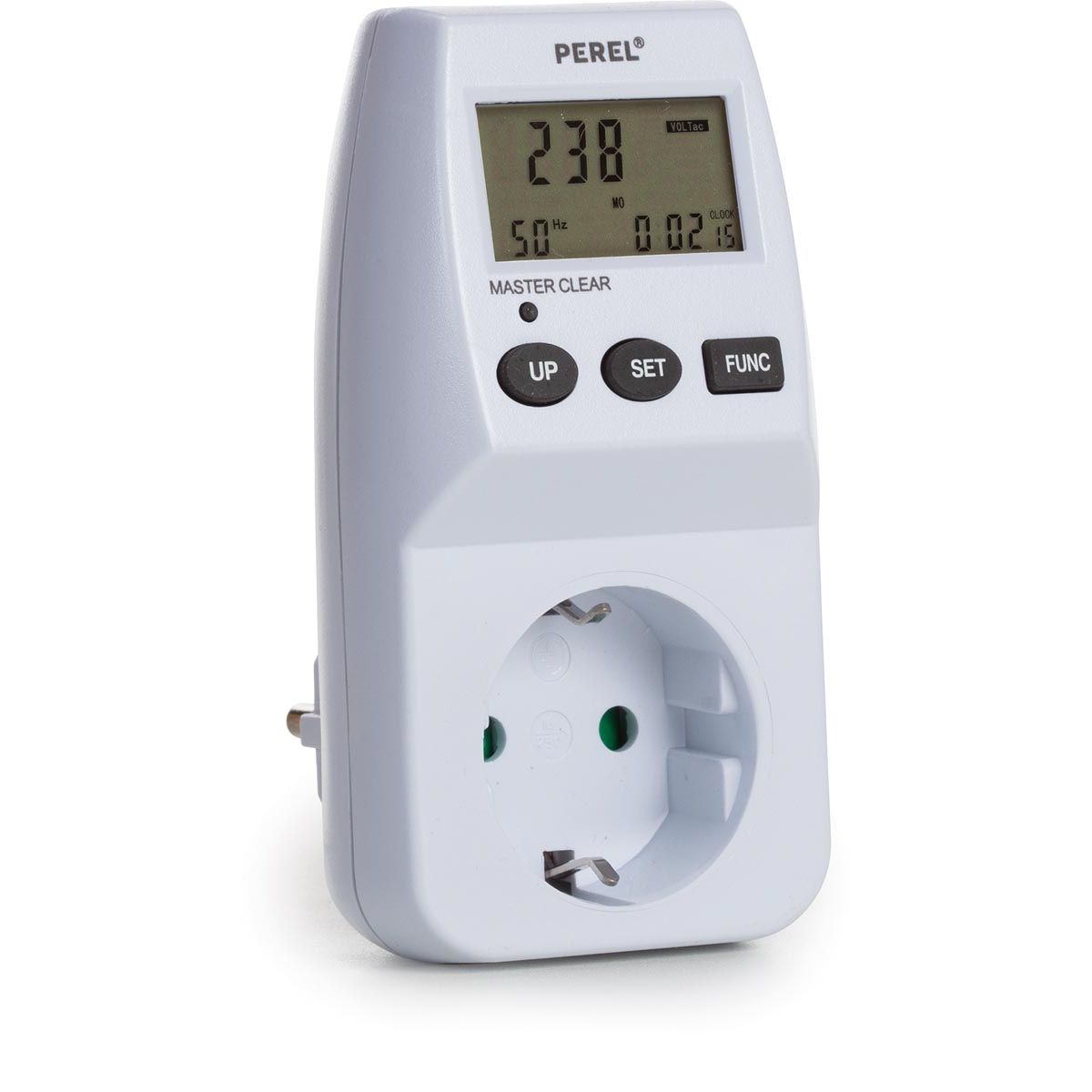 Perel - energiemeter, 230 V, 16 A, wit, voor Nederland