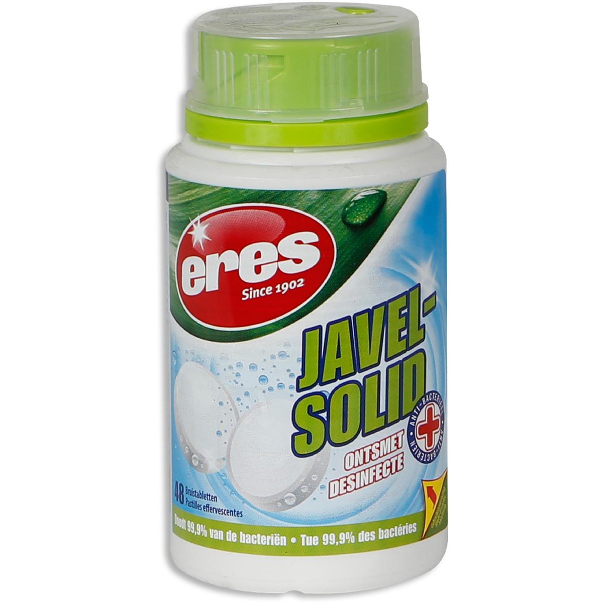 Eres - javel solid effervescent tablet, jar of 48 pieces