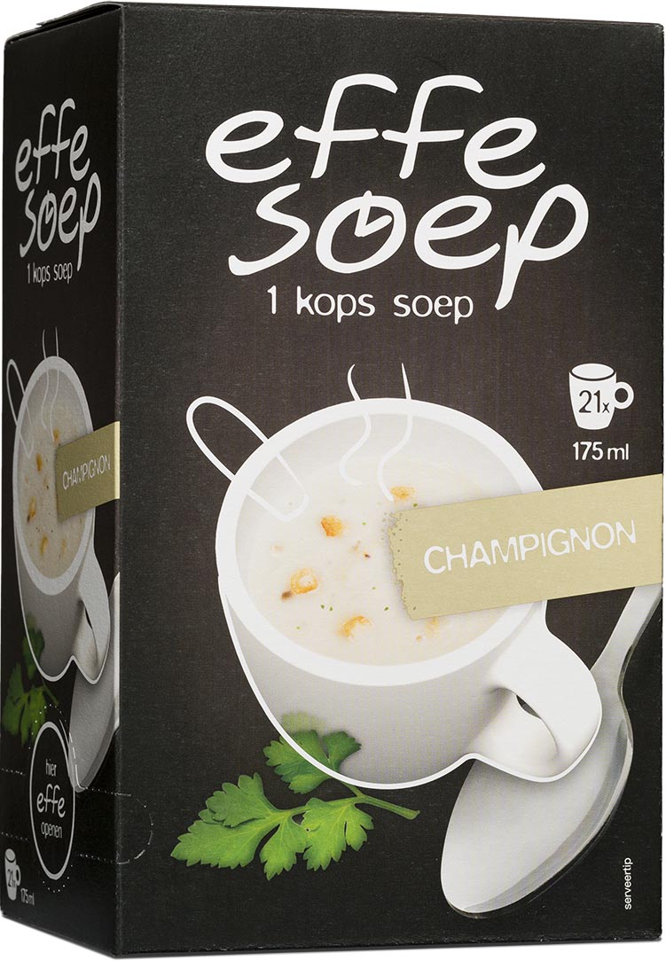 Effe soep - 1-kops, champignon, 175 ml, doos van 21 zakjes