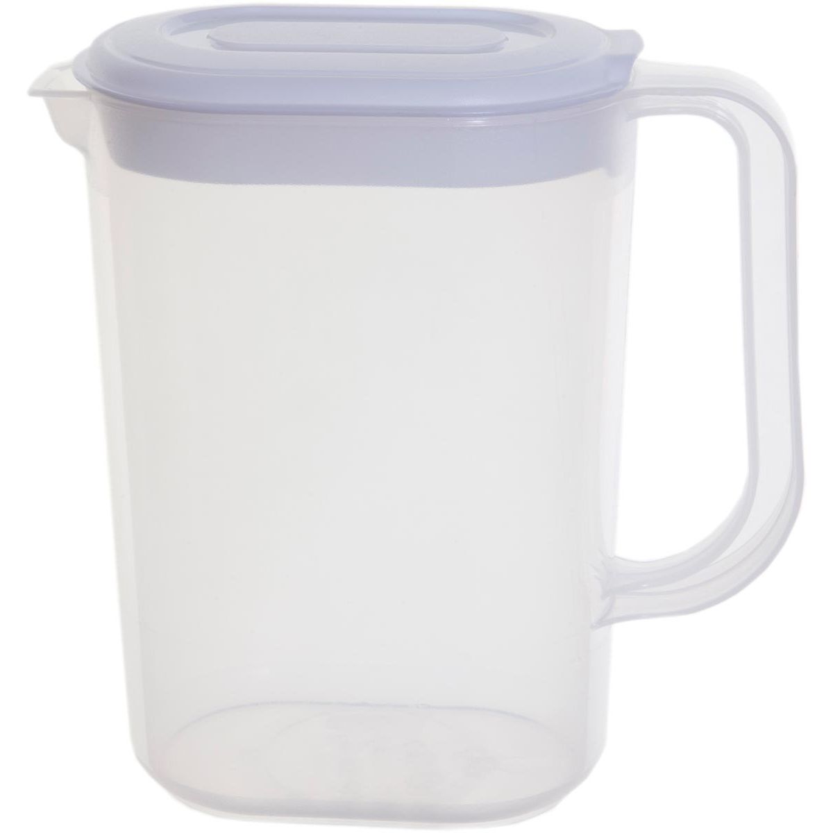 Whitefurze - schenkkan 1,5 liter, transparant met wit deksel