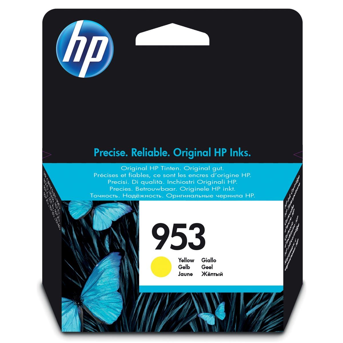 HP - cartucho de tinta 953, 630 páginas, OEM F6U14AE, amarillo