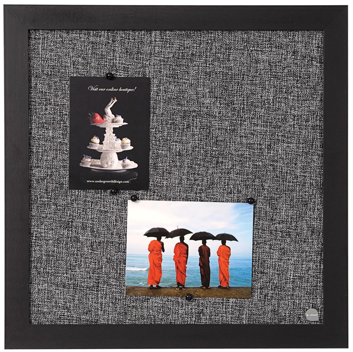 Bi-Office - Bisilque Notiztafel Black Shadow hellgrau