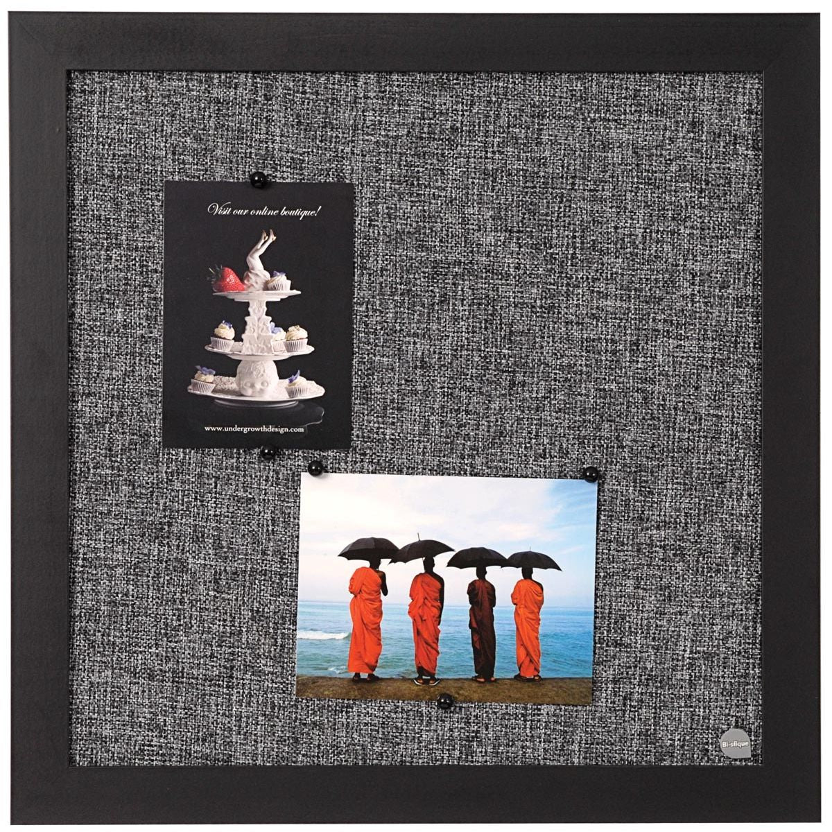 Bi-Office - Bacheca Bisilque Black Shadow grigio chiaro