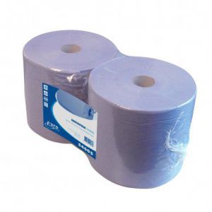 Timmers - Industrie poets papier 2 lgs blauw 26cm 380mtr 2 rollen
