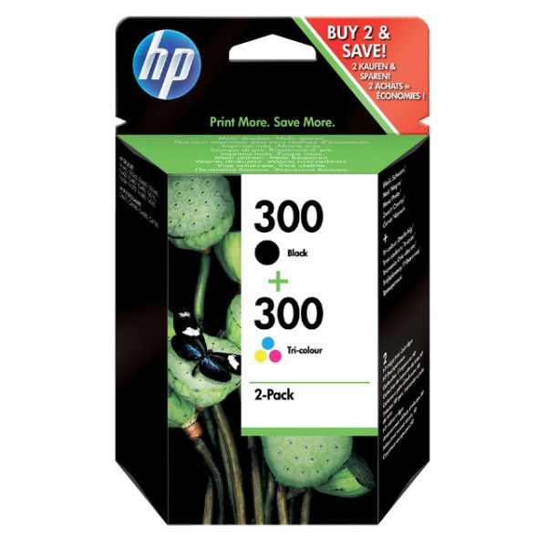 HP - cartucho de tinta 300, 200 páginas, OEM CN637EE, 1x negro y 1x 3 colores