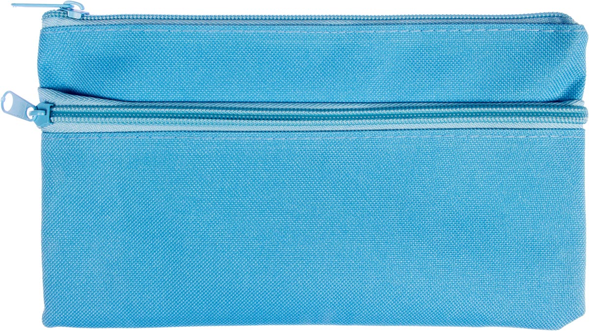 Kangaro - pennenzak, plat, ft 21 x 11 cm, blauw