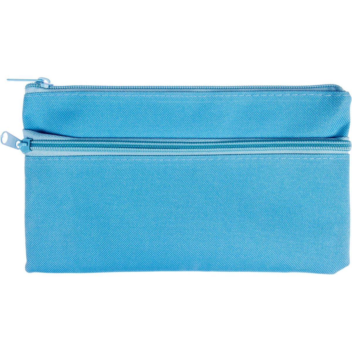 Kangaro - pennenzak, plat, ft 21 x 11 cm, blauw