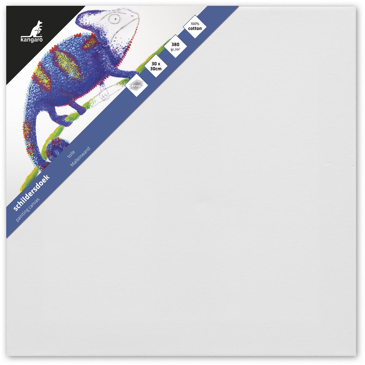 Canguro - bastidor tensado, pies 30 x 30 cm