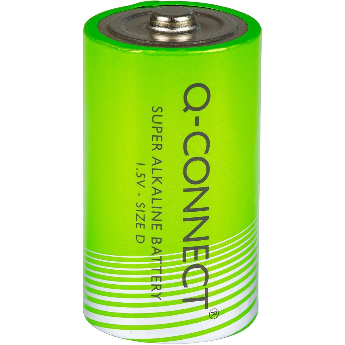 Q-CONNECT - batterij, alkaline, D, blister van 2 stuks