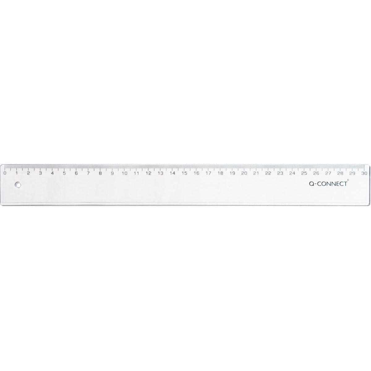 Q-CONNECT - asta graduata, plastica, in valigetta, 30 cm