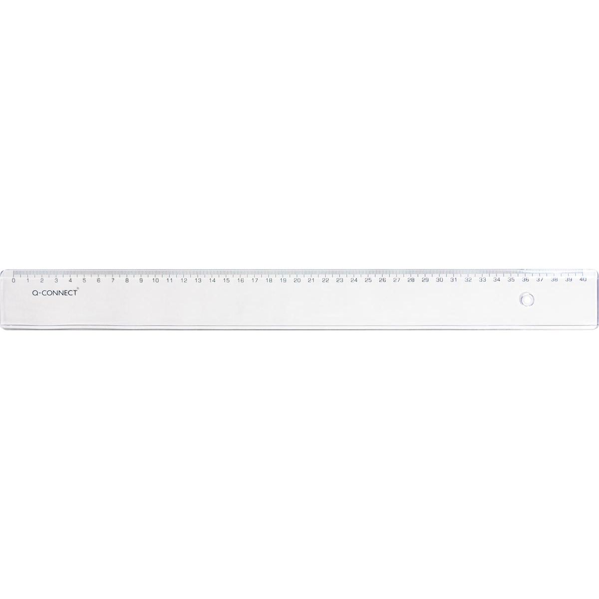 Q-CONNECT - meetlat, plastic, in etui, 40 cm