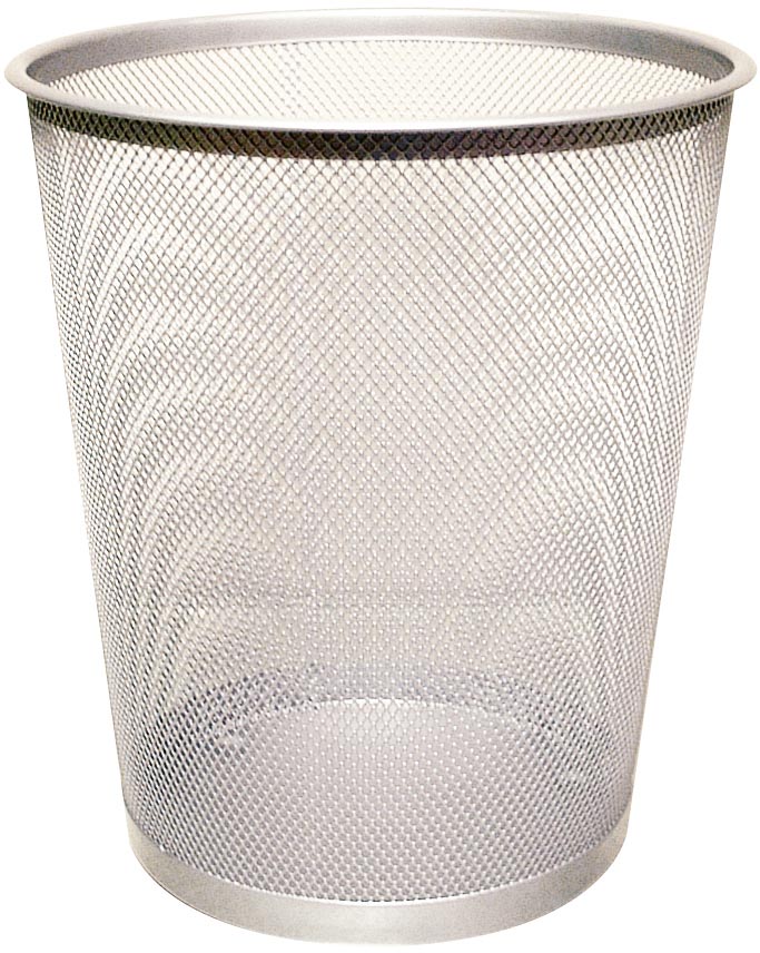 Q-CONNECT - paper basket 19 liter metal silver
